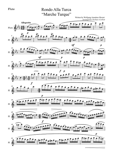 Rondo Alla Turca (Turkish March) (arr. Zachary Corbett)