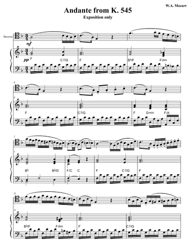 Andante from K.545 (arr. Ian Fitze)