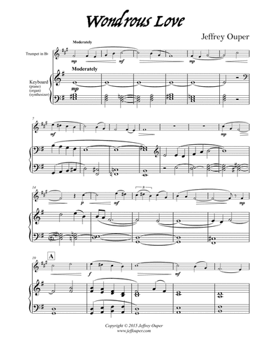 Wondrous Love (for Trumpet) (arr. Jeffrey Ouper)