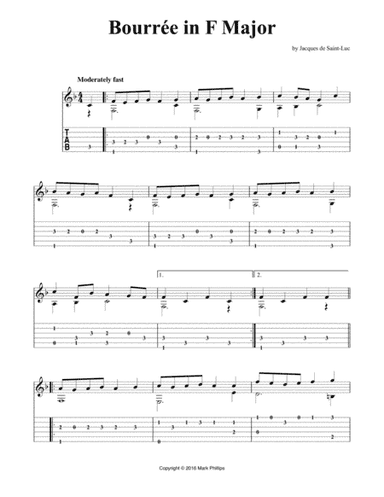 Bourrée in F Major (arr. Mark Phillips)