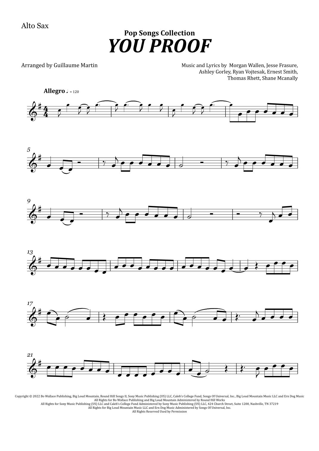 You Proof (arr. Guillaume Martin)