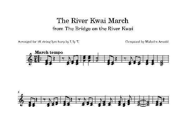 The River Kwai March (arr. Lily T.)