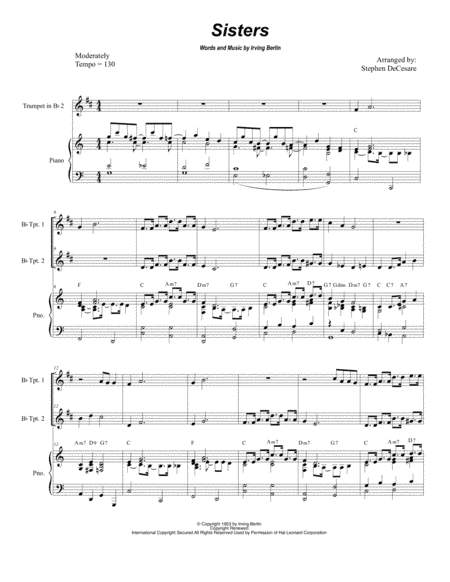 Sisters (arr. Stephen DeCesare)