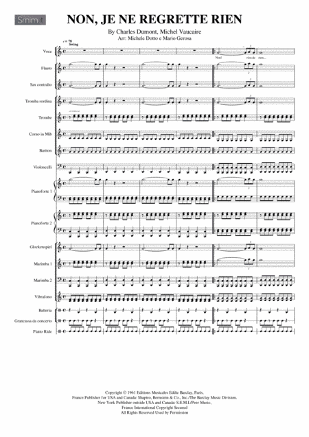 Non, Je Ne Regrette Rien (arr. Michele Dotto, Mario Gerosa)