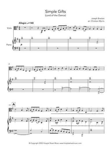 Simple Gifts (arr. Christian Morris)