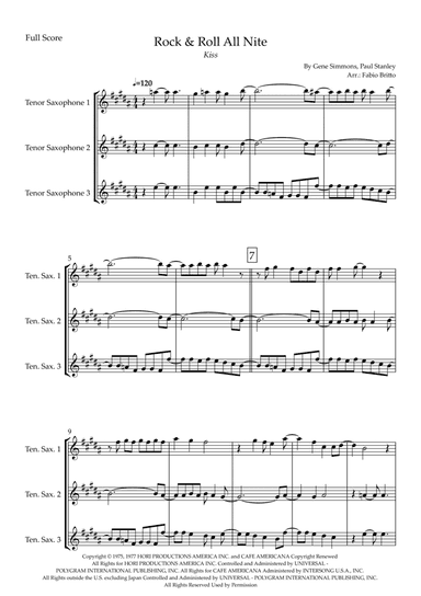Rock And Roll All Nite (arr. Fabio Britto)