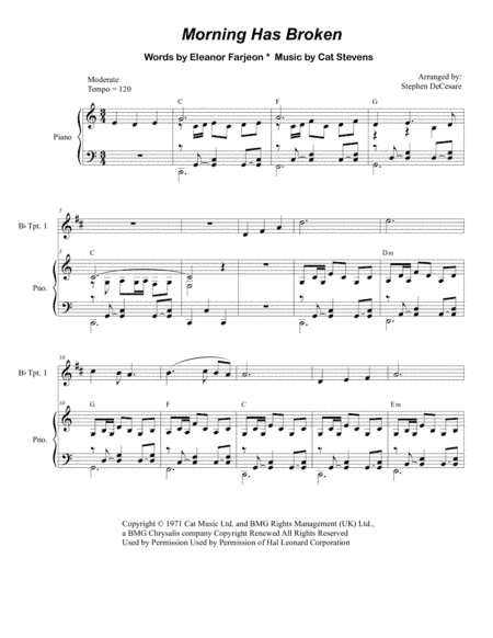 Morning Has Broken (arr. Stephen DeCesare)
