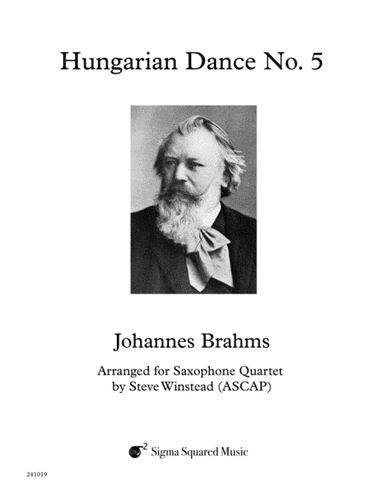 Hungarian Dance No. 5 for Saxophone Quartet (arr. Steve Winstead)