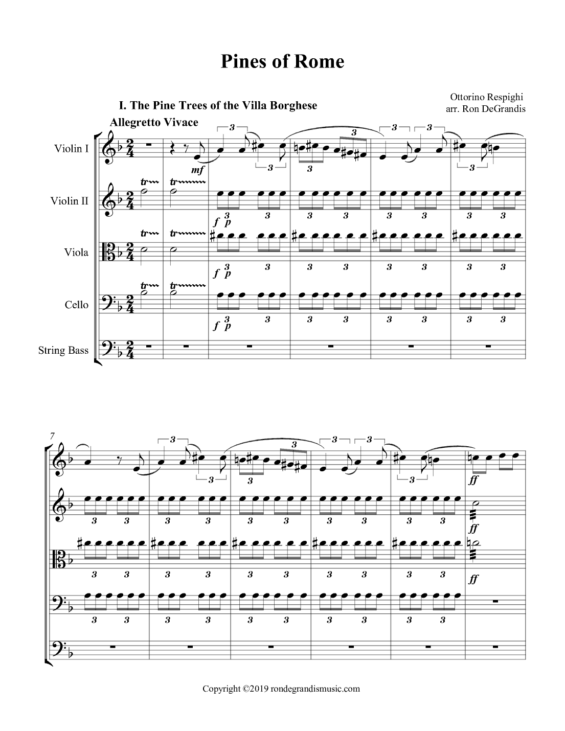 Pines of Rome (arr. Ron DeGrandis)