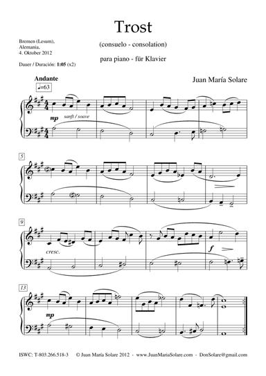 Trost [piano solo]