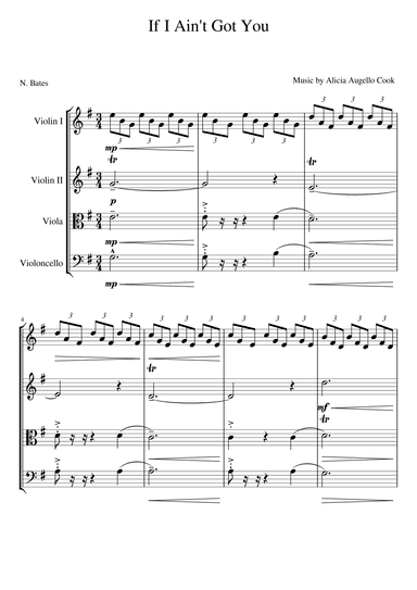 If I Ain't Got You (arr. Nicola Bates)