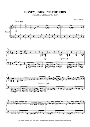 Honey, I Shrunk The Kids (arr. SCMusic)
