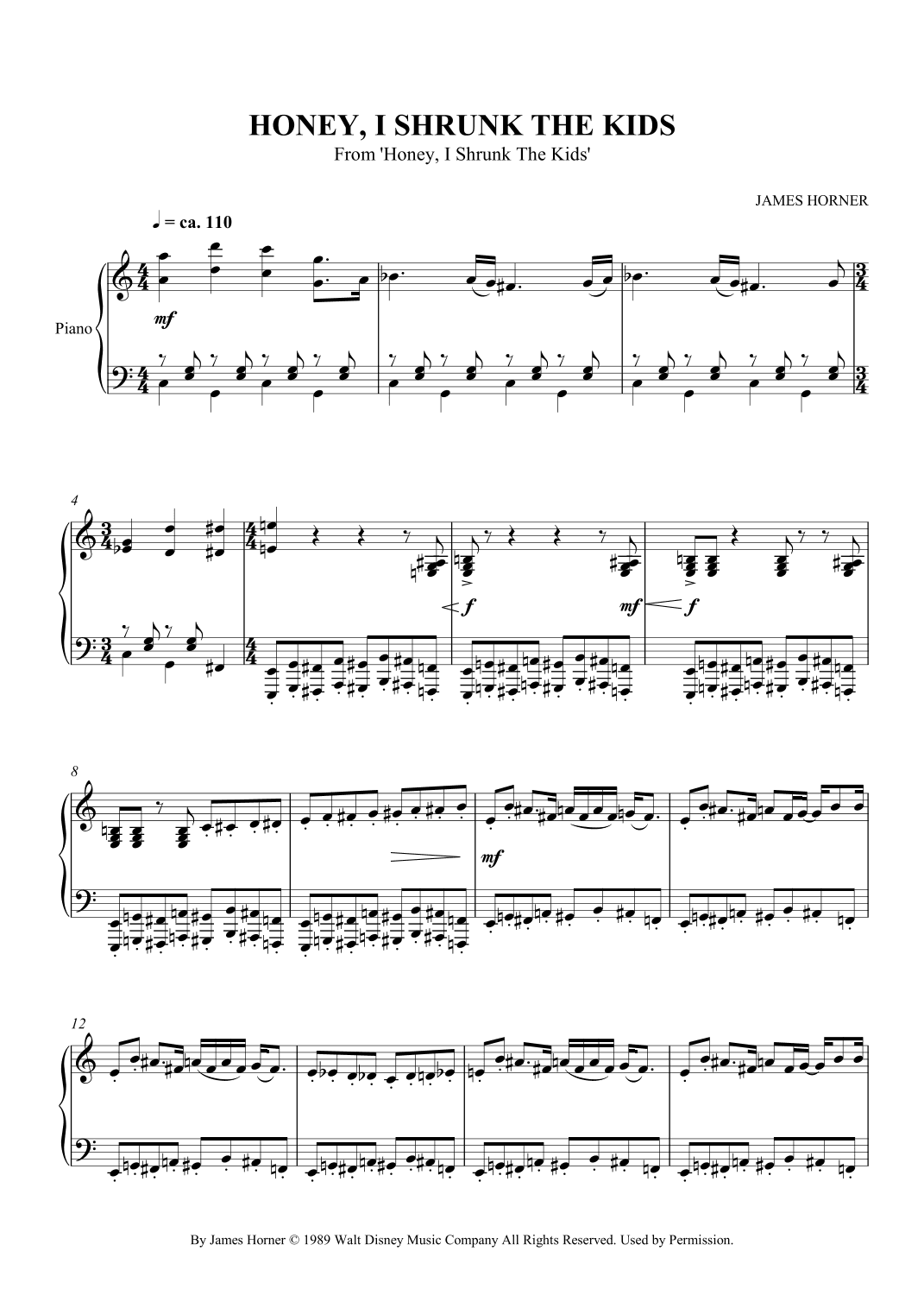 Honey, I Shrunk The Kids (arr. SCMusic)