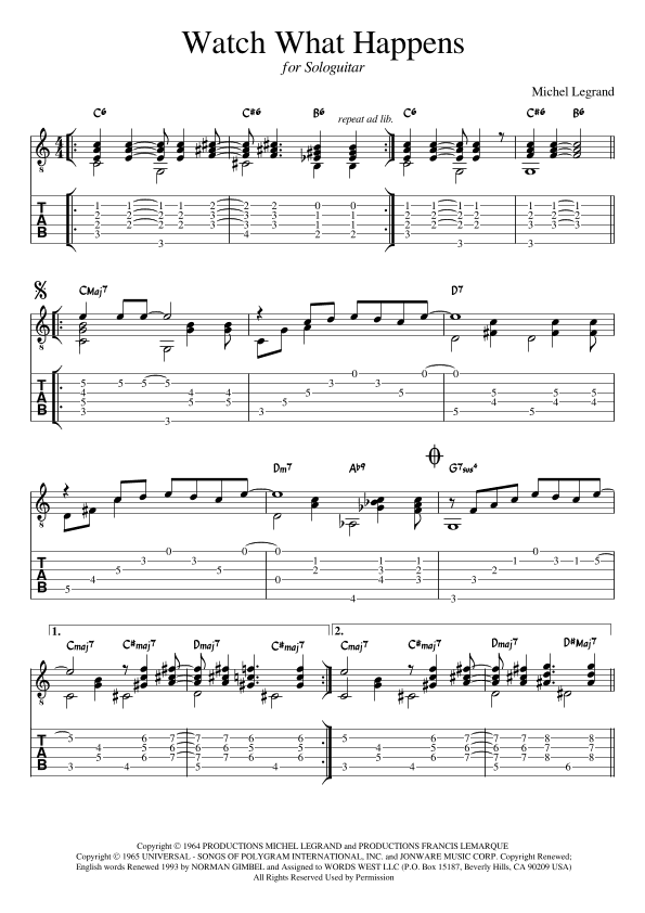 Watch What Happens (arr. Joachim Ribbentrop)