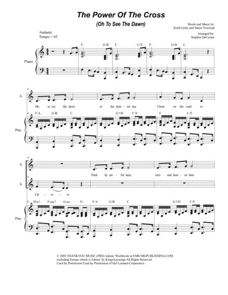 The Power Of The Cross (Oh To See The Dawn) (arr. Stephen DeCesare)