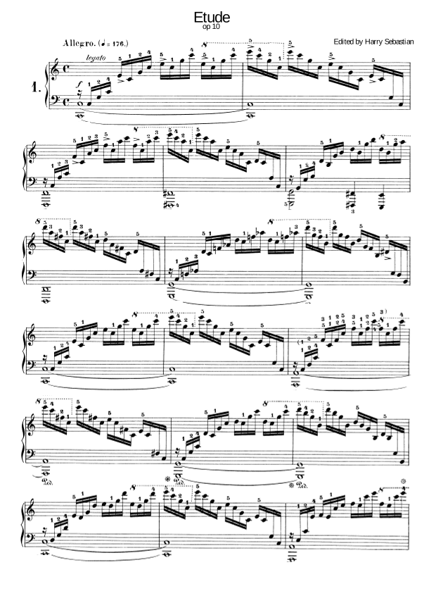 Etude in C major Op. 10 No. 1 (arr. Harry Sebastina)
