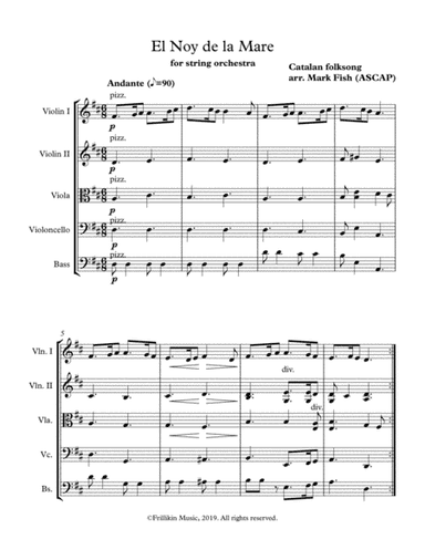 El Noy de la Mare String Orchestra (arr. Mark Fish)