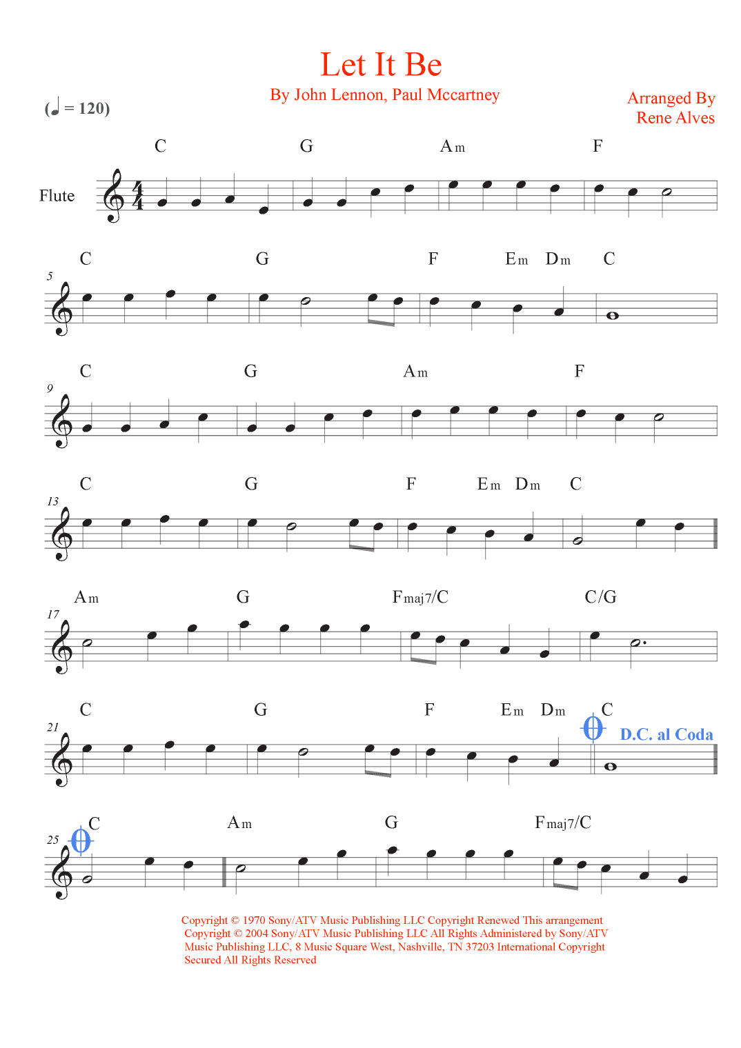 Let It Be (arr. Rene Alves)