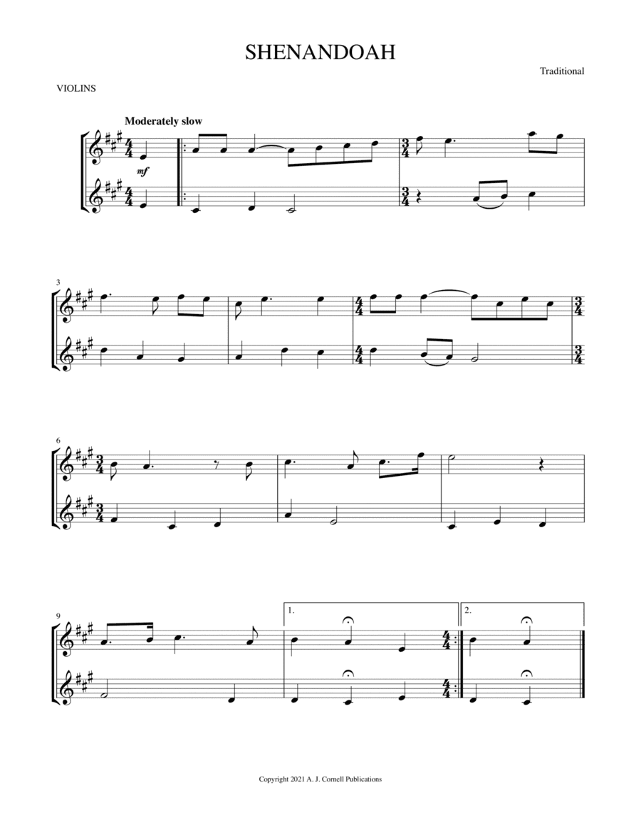 Shenandoah (arr. Mark Phillips)
