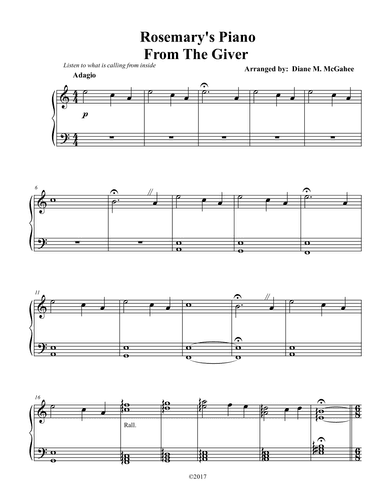 Rosemarie's Theme (arr. Arranged by Diane M. McGahee)