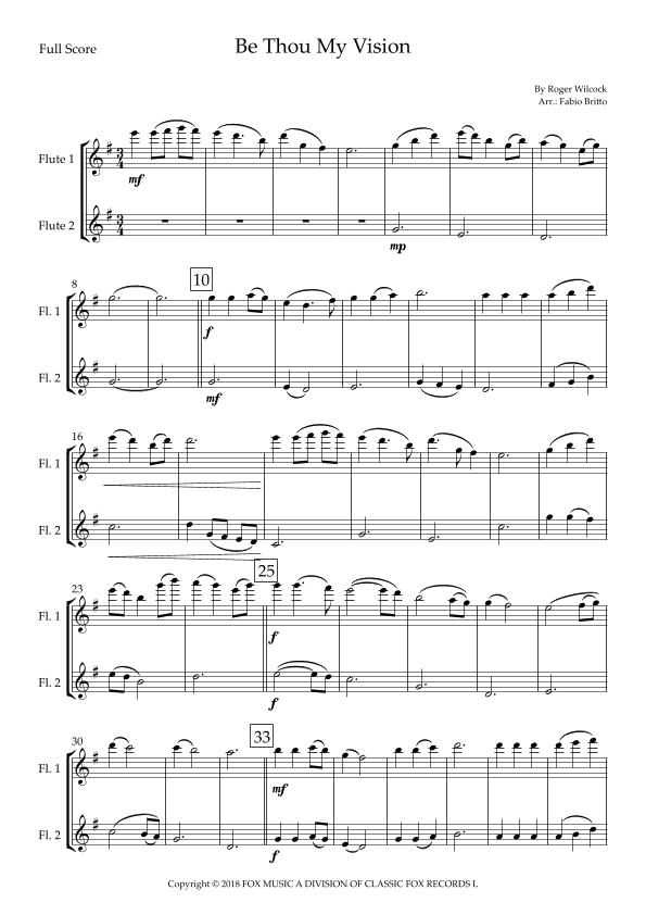 Be Thou My Vision (arr. Fabio Britto)