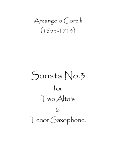 Sonata No.3 (arr. Spence Bundy)