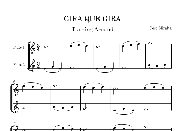 GIRA QUE GIRA Fl Duet