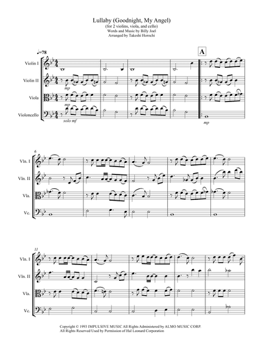 Lullabye (Goodnight, My Angel) (arr. Takeshi Horochi)