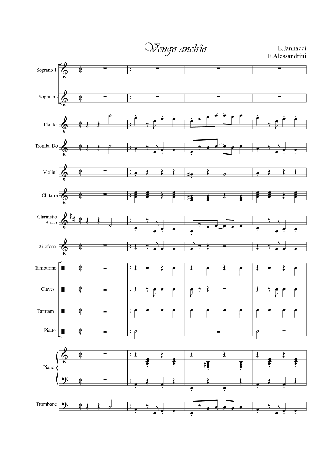 Vengo anch'io (arr. E. Alessandrini)