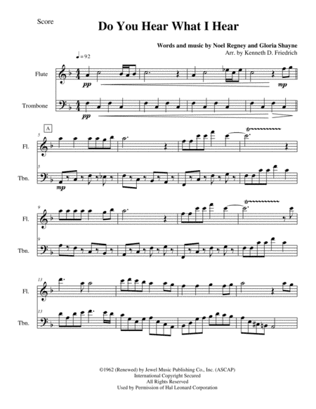 Do You Hear What I Hear (arr. Kenneth D. Friedrich)