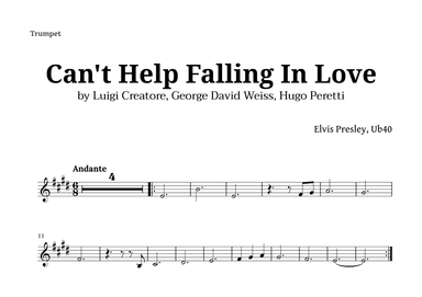 Can't Help Falling In Love (arr. Langanho)