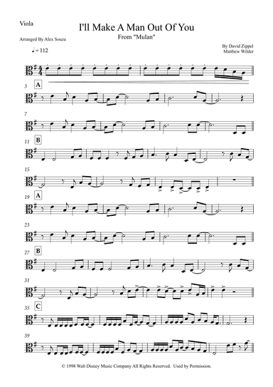 I'll Make A Man Out Of You (arr. Alex Souza)