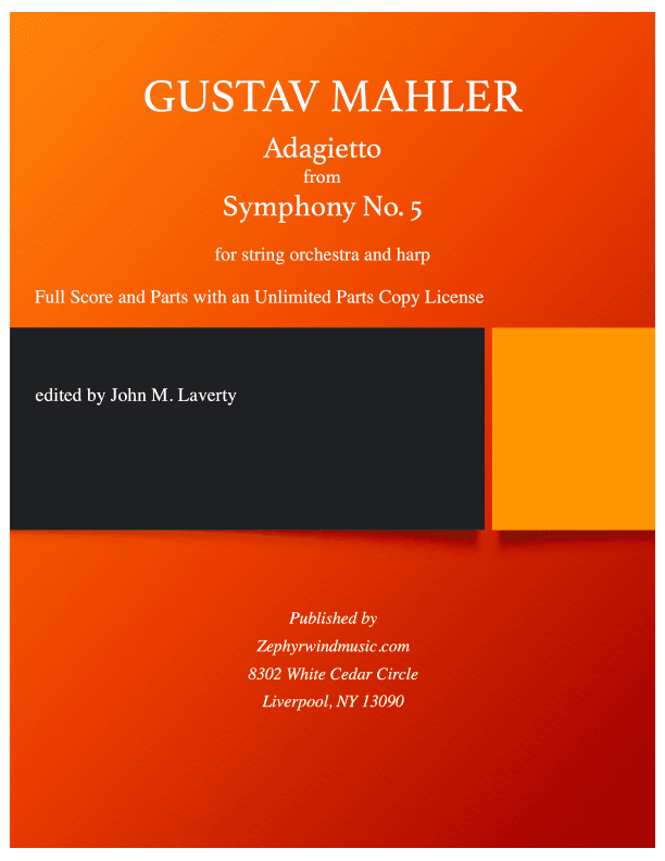 Adagietto from Symphony No. 5 for Harp and Strings (arr. John M. Laverty)
