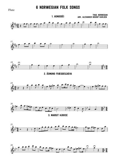 Six norwegian folk songs (arr. Alexander Bosrup Karlsen)