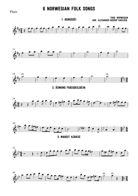 Six norwegian folk songs (arr. Alexander Bosrup Karlsen)