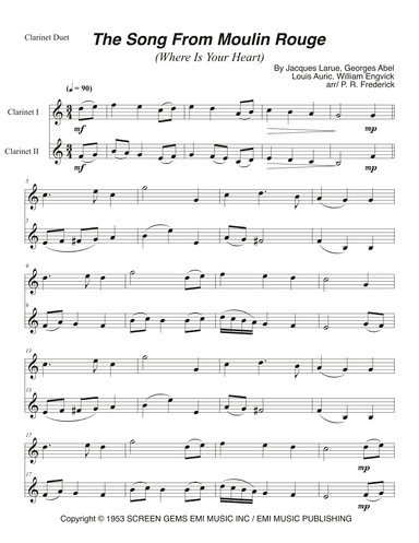 Moulin Rouge (arr. P. R. Frederick)
