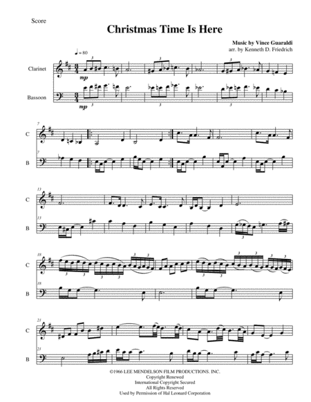 Christmas Time Is Here (arr. Kenneth D. Friedrich)