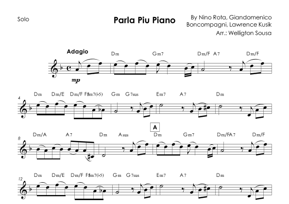 Parla Piu Piano (arr. Jose Welligton Sousa de Castro)