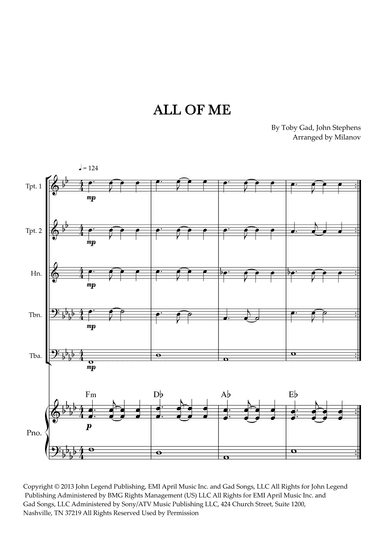 All Of Me (arr. Milanov)