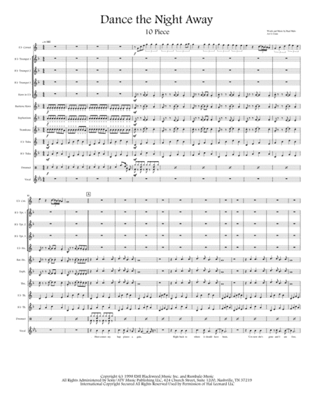 Dance The Night Away (arr. L Crane)
