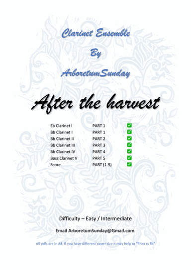 After the harvest Clarinet Quintet