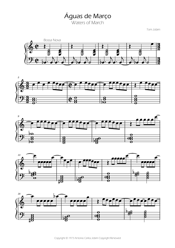 Águas De Março (waters Of March) (arr. Ygor Nunes)