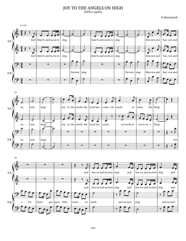 Joy to the World (arr. K. Elizabeth Mannhardt)