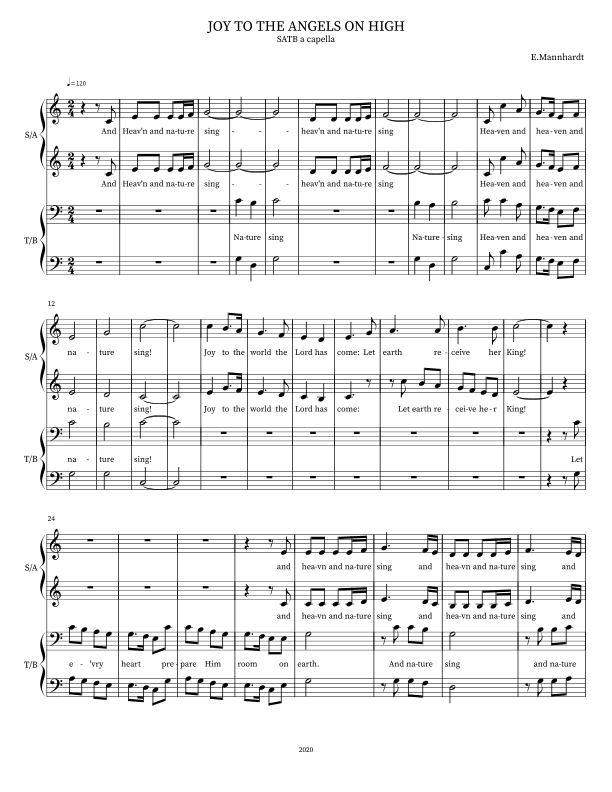 Joy to the World (arr. K. Elizabeth Mannhardt)