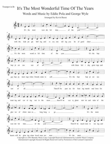 The Most Wonderful Time Of The Year (arr. Kevin Busse)