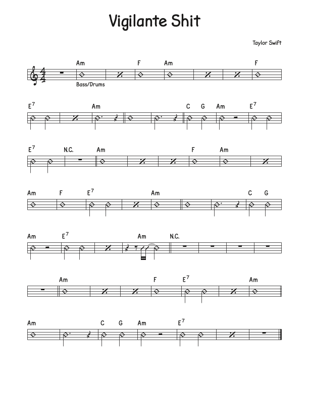 Vigilante Shit (arr. David M Fagnant)