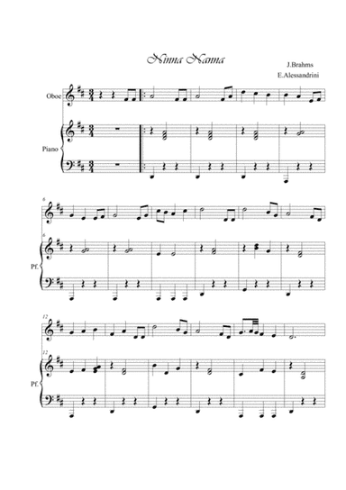 Ninna Nanna. Oboe and piano (arr. Ester Alessandrini)