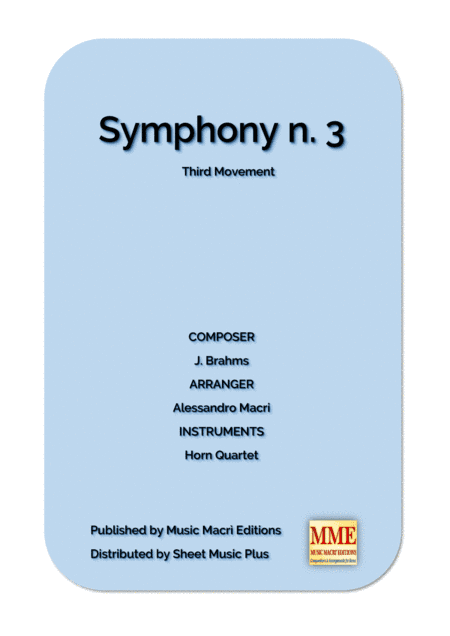 Symphony N. 3 Third Movement by J. Brahms (arr. Alessandro Macrì)
