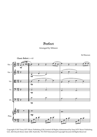 Perfect (arr. Milanov)