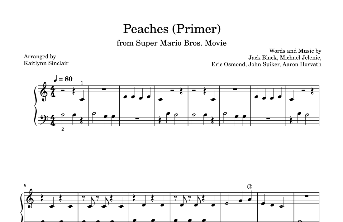 Peaches (arr. Kaitlynn Sinclair)